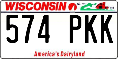 WI license plate 574PKK