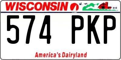 WI license plate 574PKP