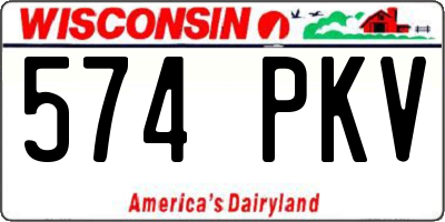 WI license plate 574PKV