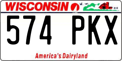WI license plate 574PKX