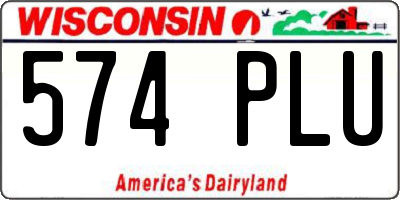 WI license plate 574PLU