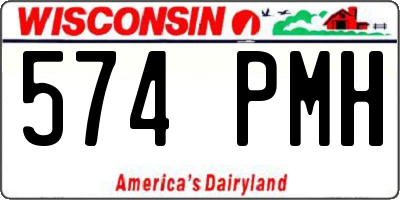 WI license plate 574PMH
