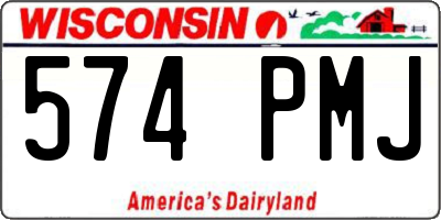WI license plate 574PMJ