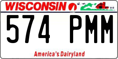 WI license plate 574PMM