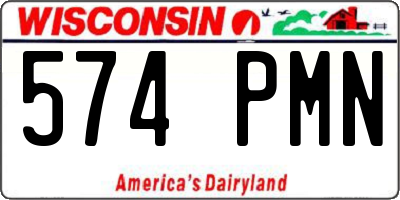 WI license plate 574PMN