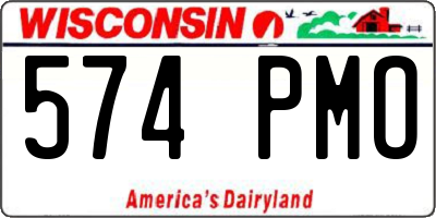 WI license plate 574PMO