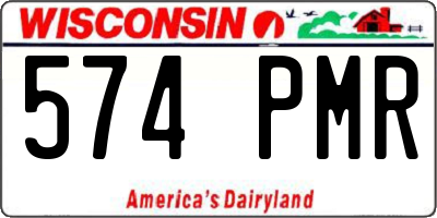WI license plate 574PMR