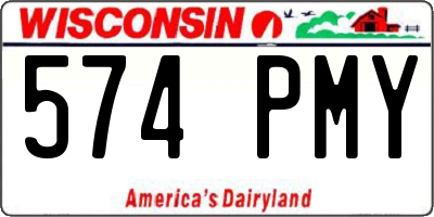 WI license plate 574PMY