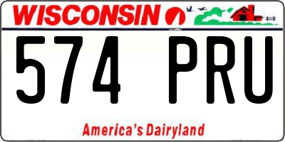 WI license plate 574PRU