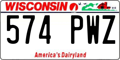 WI license plate 574PWZ