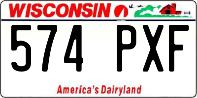 WI license plate 574PXF