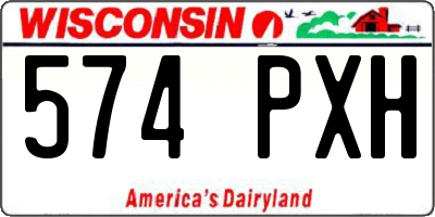 WI license plate 574PXH