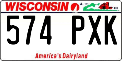 WI license plate 574PXK