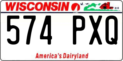 WI license plate 574PXQ