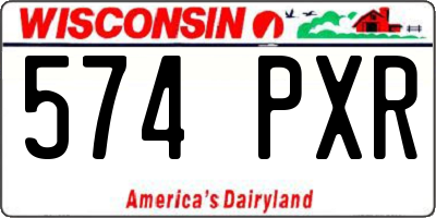 WI license plate 574PXR