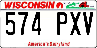 WI license plate 574PXV