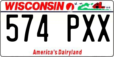WI license plate 574PXX