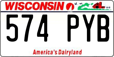 WI license plate 574PYB