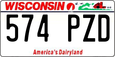 WI license plate 574PZD