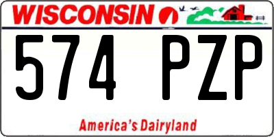WI license plate 574PZP