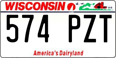 WI license plate 574PZT