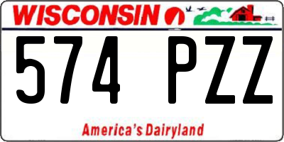WI license plate 574PZZ