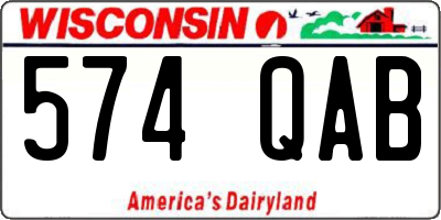 WI license plate 574QAB