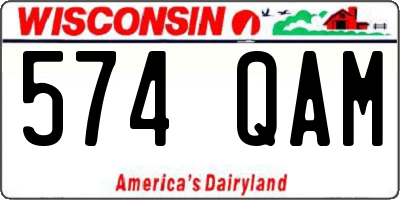 WI license plate 574QAM