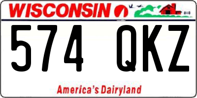 WI license plate 574QKZ