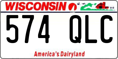 WI license plate 574QLC