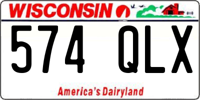 WI license plate 574QLX