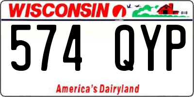 WI license plate 574QYP