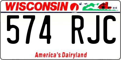 WI license plate 574RJC