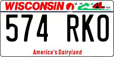 WI license plate 574RKO