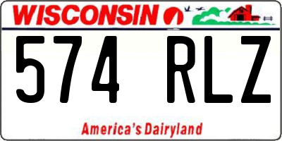 WI license plate 574RLZ