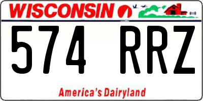WI license plate 574RRZ