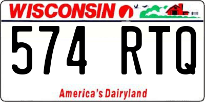 WI license plate 574RTQ