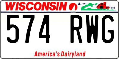 WI license plate 574RWG