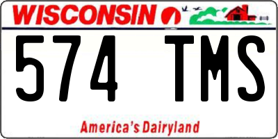 WI license plate 574TMS