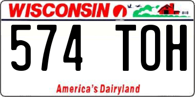 WI license plate 574TOH