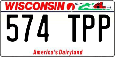WI license plate 574TPP