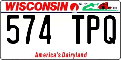 WI license plate 574TPQ