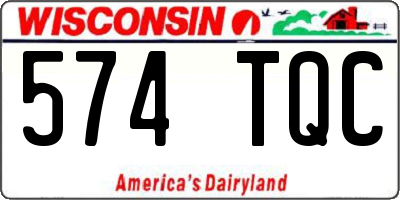 WI license plate 574TQC