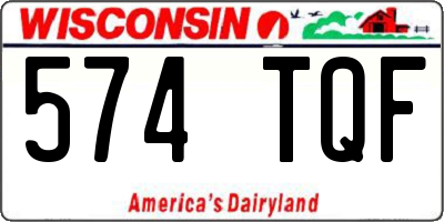 WI license plate 574TQF