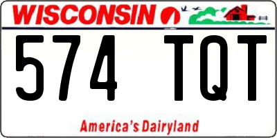 WI license plate 574TQT