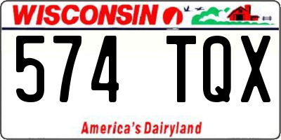 WI license plate 574TQX