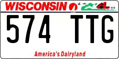 WI license plate 574TTG