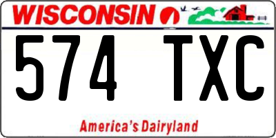 WI license plate 574TXC