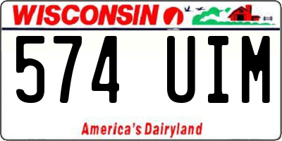 WI license plate 574UIM