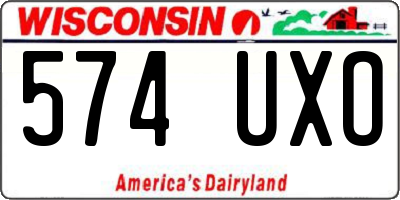 WI license plate 574UXO